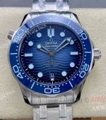 (VS Factory) Clone Omega Seamaster Diver 300m 75th Anniversary Summer Blue Stainless Steel Watch